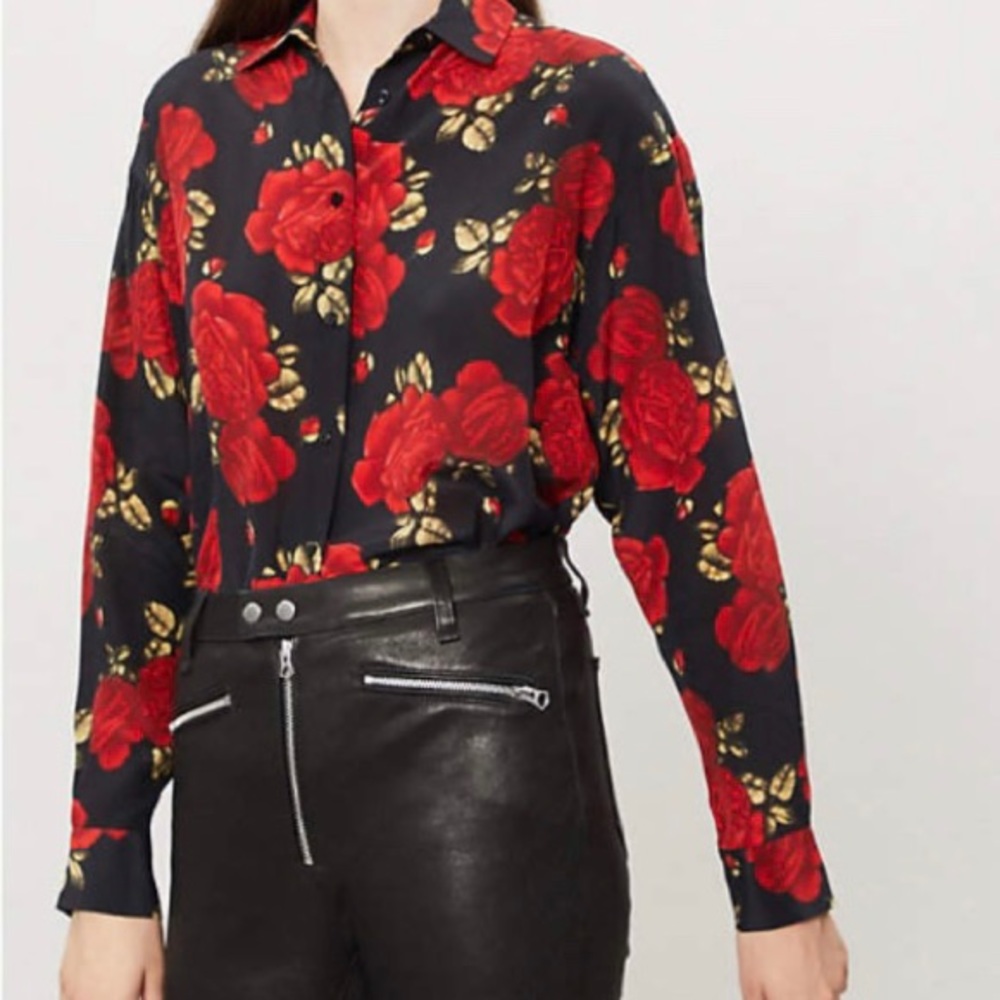 The kooples rose button up top